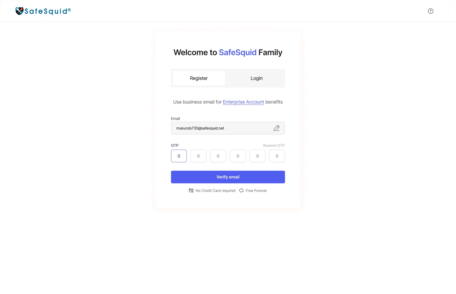Verify with OTP