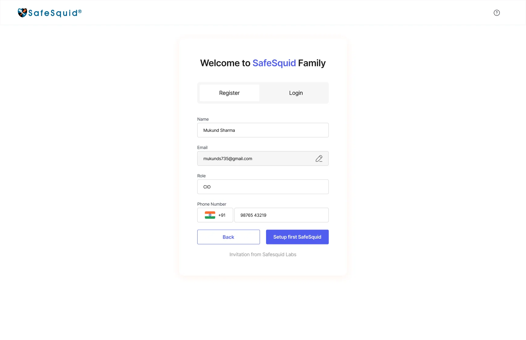 Set up the profile