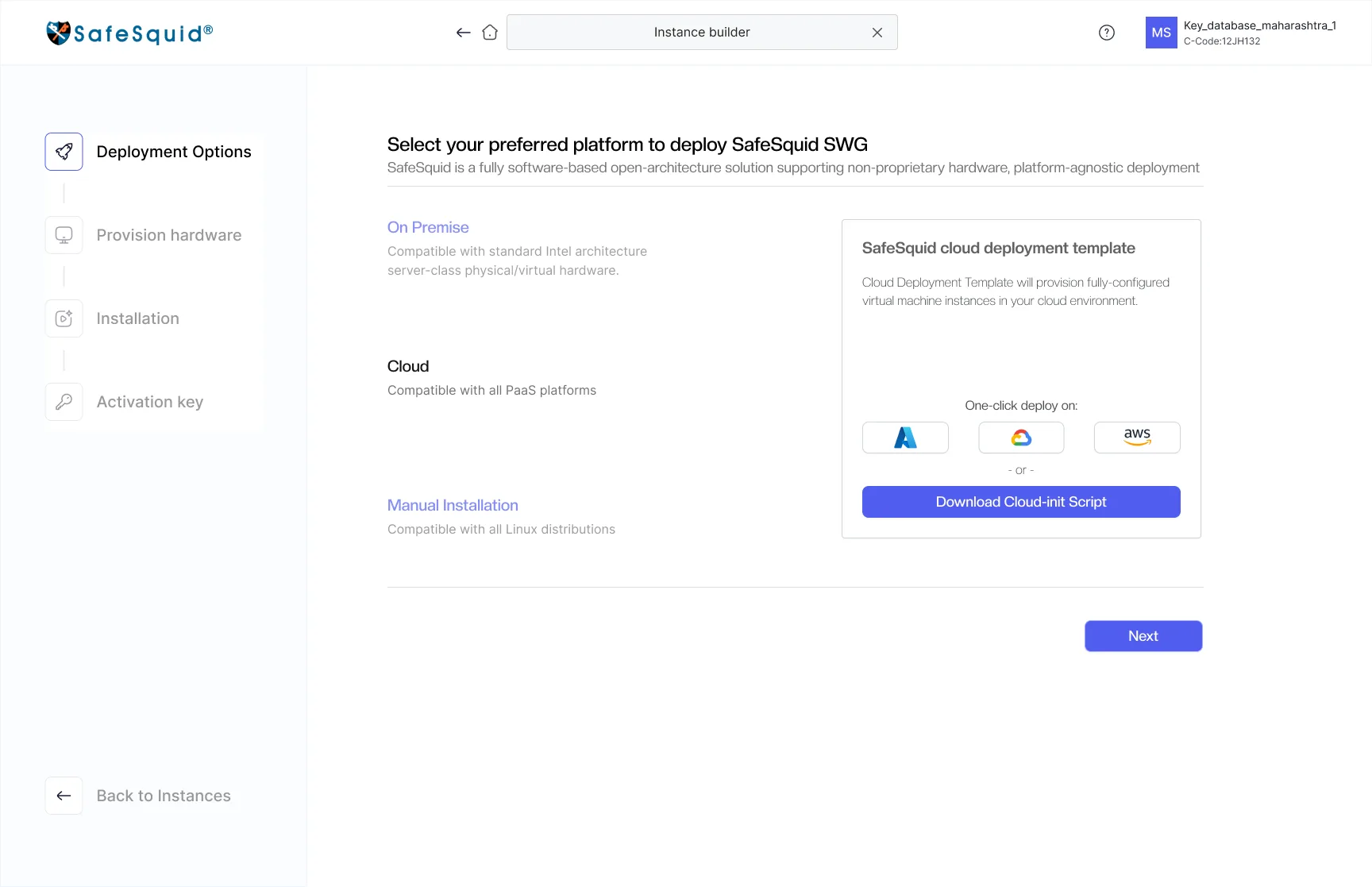 01 · One-click cloud deploy