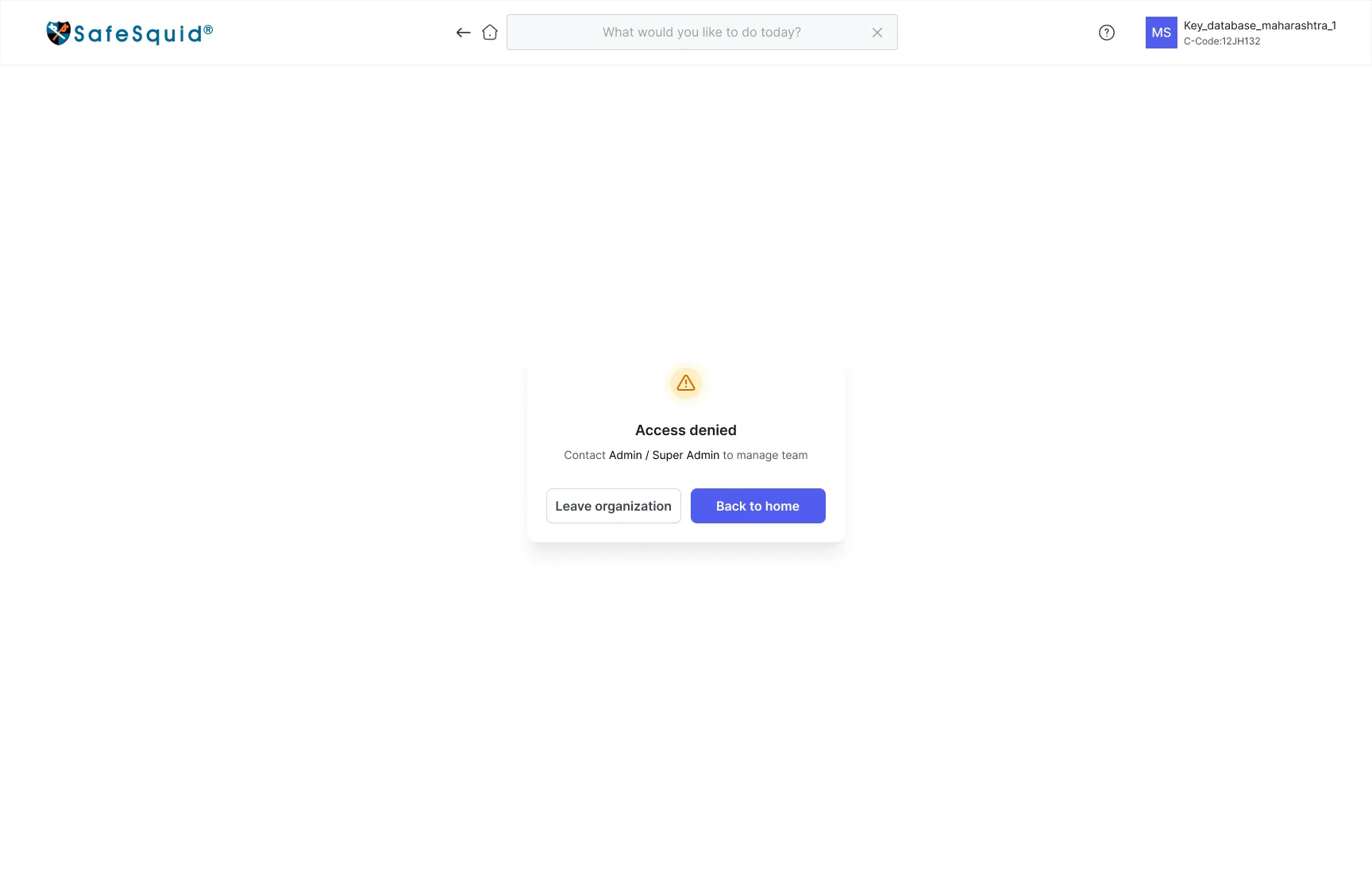 Access denied, with a way back