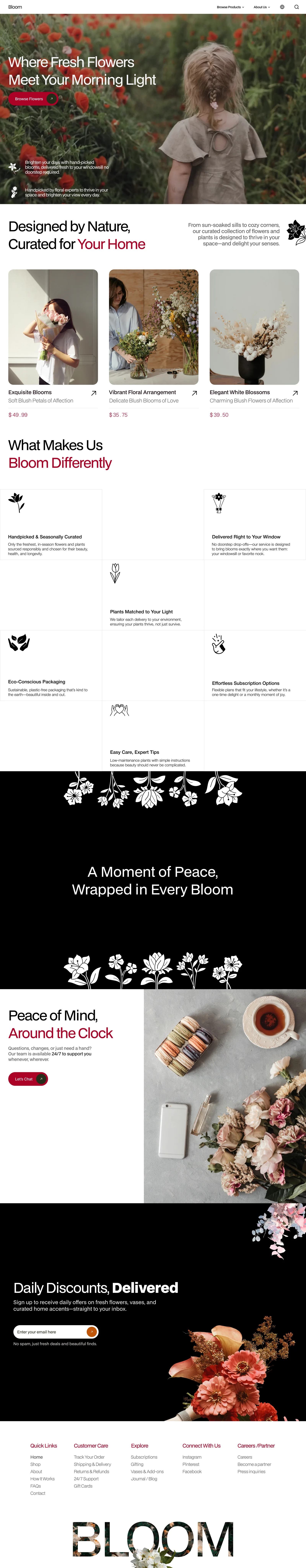 Bloom flower studio concept